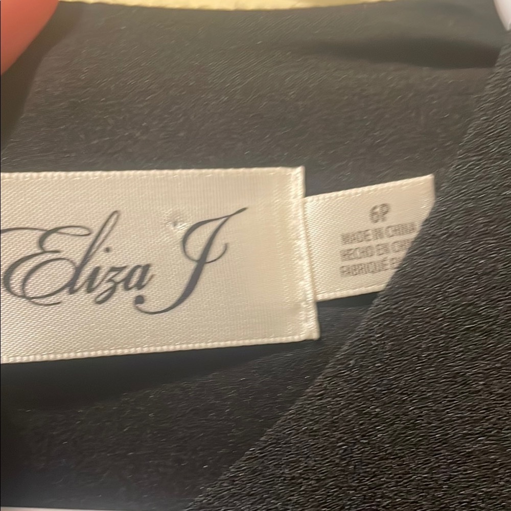 Womens New Eliza J Navy Cropped Jumpsuit with White Accents - Picture 5 of 11